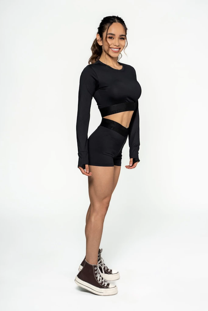 Dámske šortky Nebbia Intense Women's Compression High Waist Shorts Leg Day 832 Black