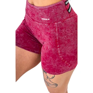Dámske šortky Nebbia NEBBIA x OLYMPIA Washed High Waisted Leggings Shorts HERITAGE 780 red