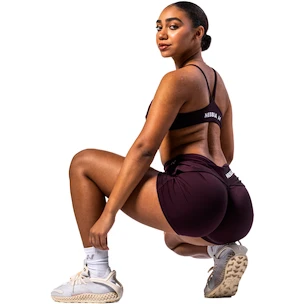 Dámske šortky Nebbia STRONG BEAUTY V-shaping Belt Shorts 428 dark red