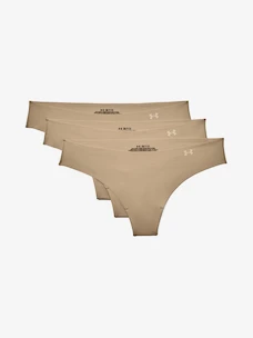 Dámske tangá Under Armour  PS Thong 3Pack Brown