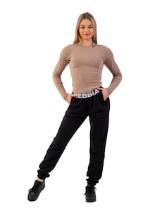 Dámske tepláky Nebbia  Iconic Mid-Waist Sweatpants 408 black XS