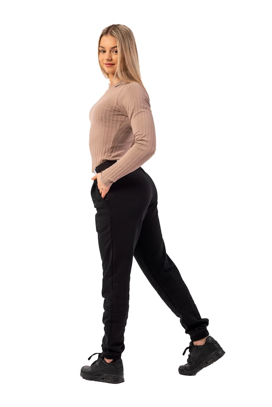Dámske tepláky Nebbia  Iconic Mid-Waist Sweatpants 408 black XS