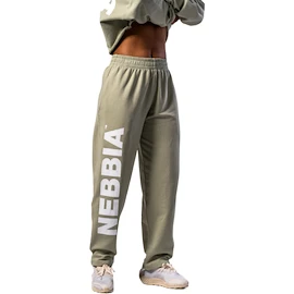 Dámske tepláky Nebbia STRONG BEAUTY Loose-Fit Baggy Pants BOYFRIEND STYLE 432 light green