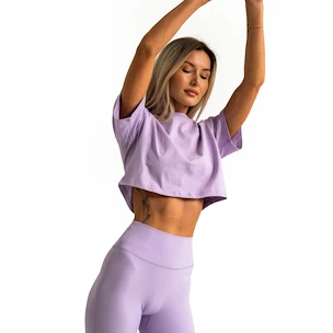 Dámske tielko GymBeam  Limitless Cropped T-shirt Lavender S