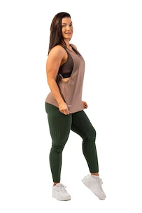 Dámske tielko Nebbia  Sleeveless Loose Cross Back Tank Top "Feeling Good" 419 Brown