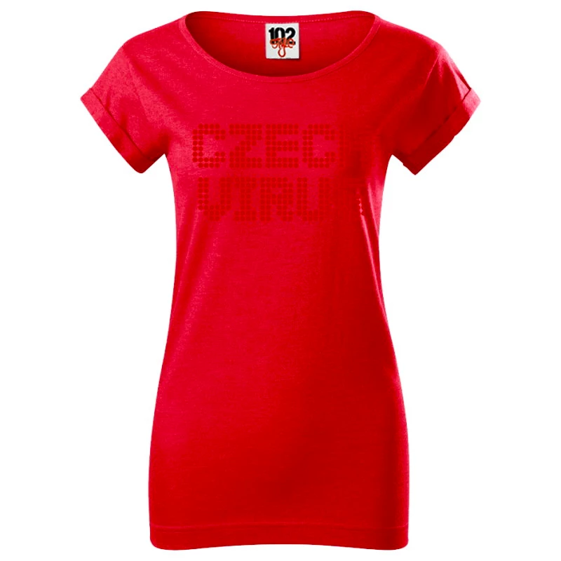 Dámske tričko Czech Virus  Dotted Red S