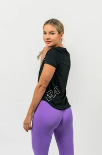 Dámske tričko Nebbia  FIT Activewear Functional T-shirt with Short Sleeves black XS