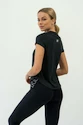 Dámske tričko Nebbia  FIT Activewear T-Shirt “Airy” with Reflective Logo 438 black