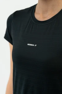 Dámske tričko Nebbia  FIT Activewear T-Shirt “Airy” with Reflective Logo 438 black