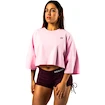 Dámske tričko Nebbia STRONG BEAUTY Oversized Cropped Tee JUST FLOW 431 pink