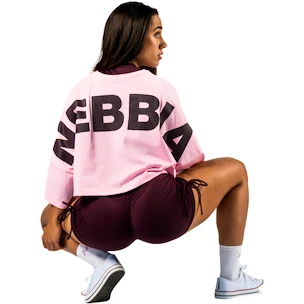 Dámske tričko Nebbia STRONG BEAUTY Oversized Cropped Tee JUST FLOW 431 pink