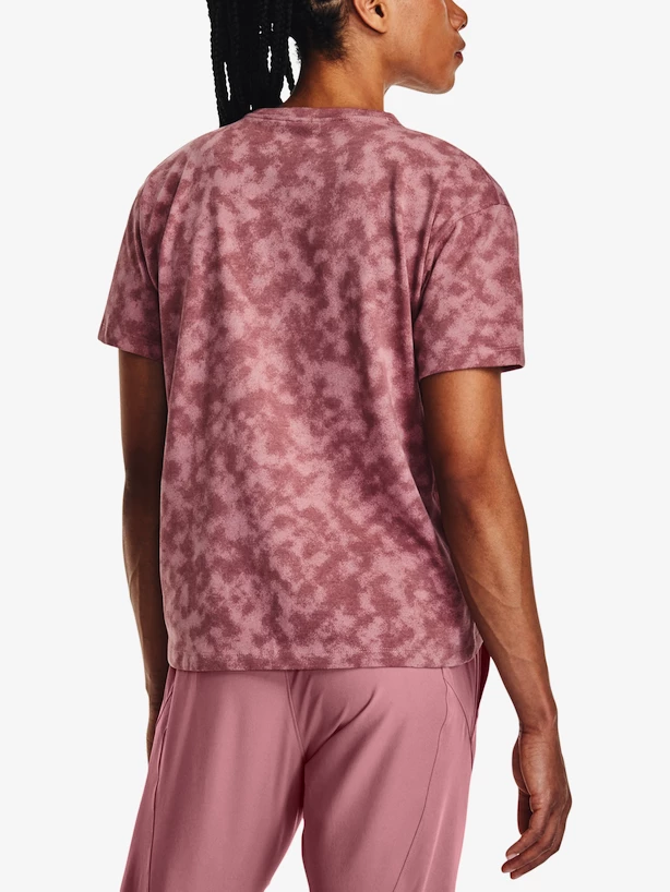 Dámske tričko Under Armour  LOGO AOP HEAVYWEIGHT SS-PNK M