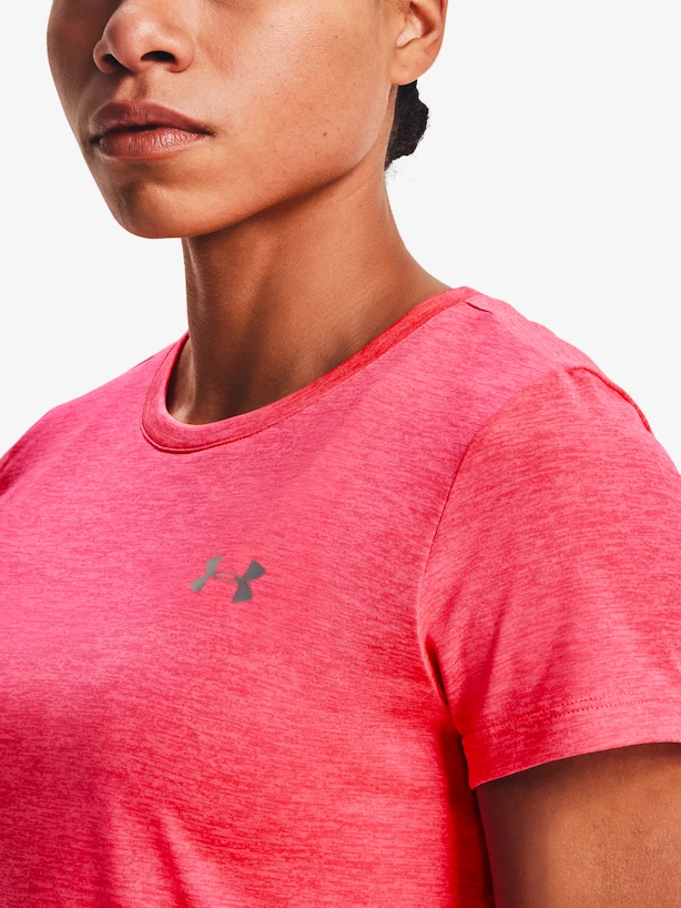 Dámske tričko Under Armour  Tech SSC - Twist-PNK XS