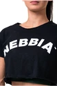 Dámsky top Nebbia  Fit & Sporty Crop Top 583 black