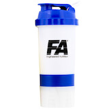 Fitness Authority šejker so zásobníkom 500 ml modrý