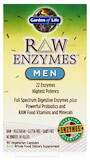 Garden of Life RAW Enzýmy Men Digestive Health - pre mužov - zdravé trávenie 90 kapsúl
