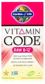 Garden of Life Vitamin B 12 RAW 30 kapsúl