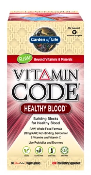 Garden of Life  Vitamín Healthy Blood RAW 60&nbsp;kapslí