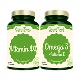 GreenFood Omega 3 120 kapslí + Vitamin D3 60 kapslí