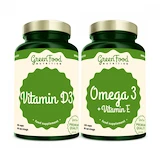 GreenFood Omega 3 120 kapslí + Vitamin D3 60 kapslí