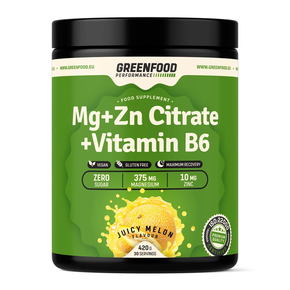 GreenFood  Performance Mg + ZN Citrate + Vitamin B6 420 g