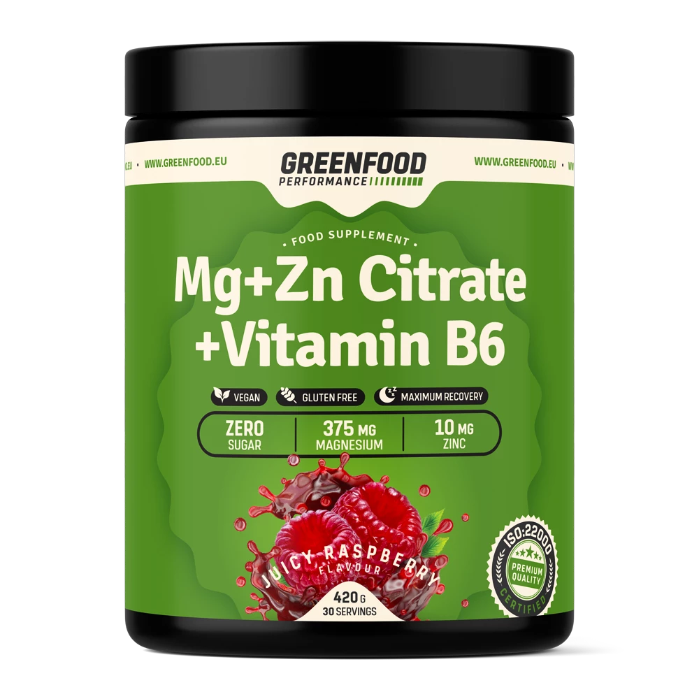 GreenFood  Performance Mg + ZN Citrate + Vitamin B6 420 g