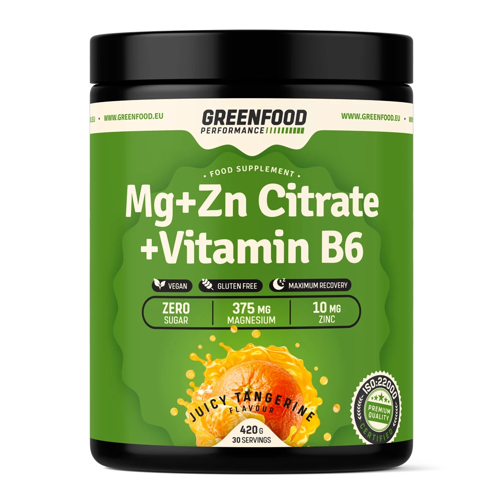 GreenFood  Performance Mg + ZN Citrate + Vitamin B6 420 g