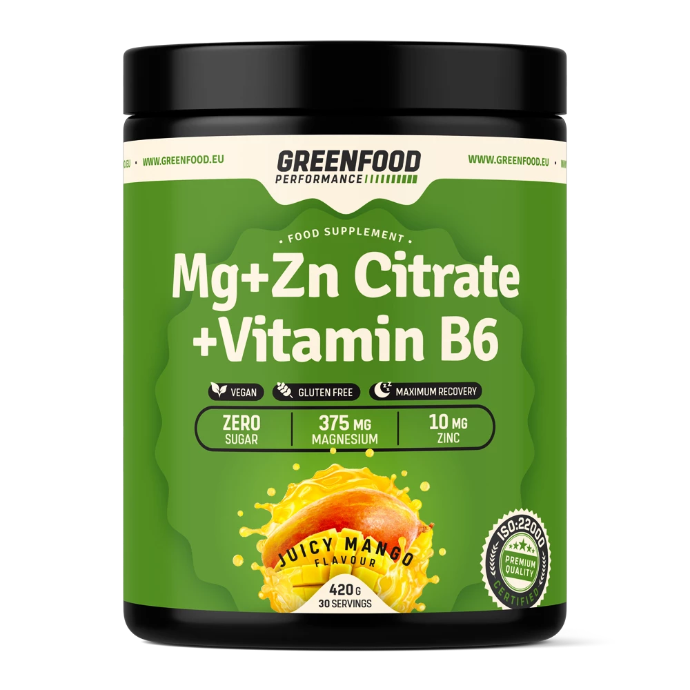 GreenFood  Performance Mg + ZN Citrate + Vitamin B6 420 g