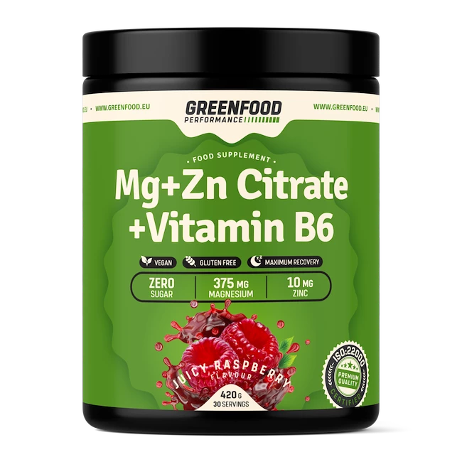 GreenFood  Performance Mg + ZN Citrate + Vitamin B6 420 g