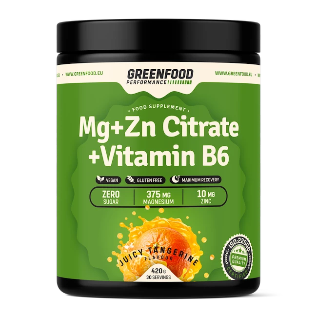 GreenFood  Performance Mg + ZN Citrate + Vitamin B6 420 g