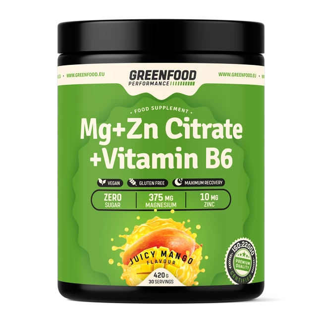 GreenFood  Performance Mg + ZN Citrate + Vitamin B6 420 g