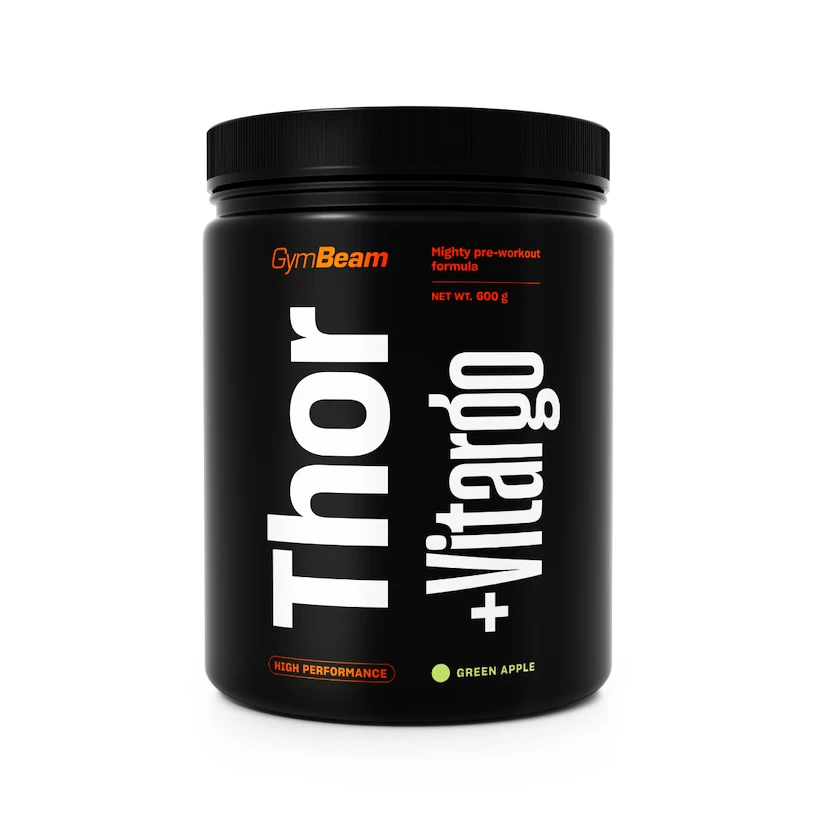 GymBeam Thor Fuel + Vitargo 600 g zelené jablko