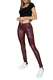 Hugz Jeans Wine Faux Leather Biker Mid Waist