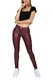 Hugz Jeans Wine Faux Leather Biker Mid Waist
