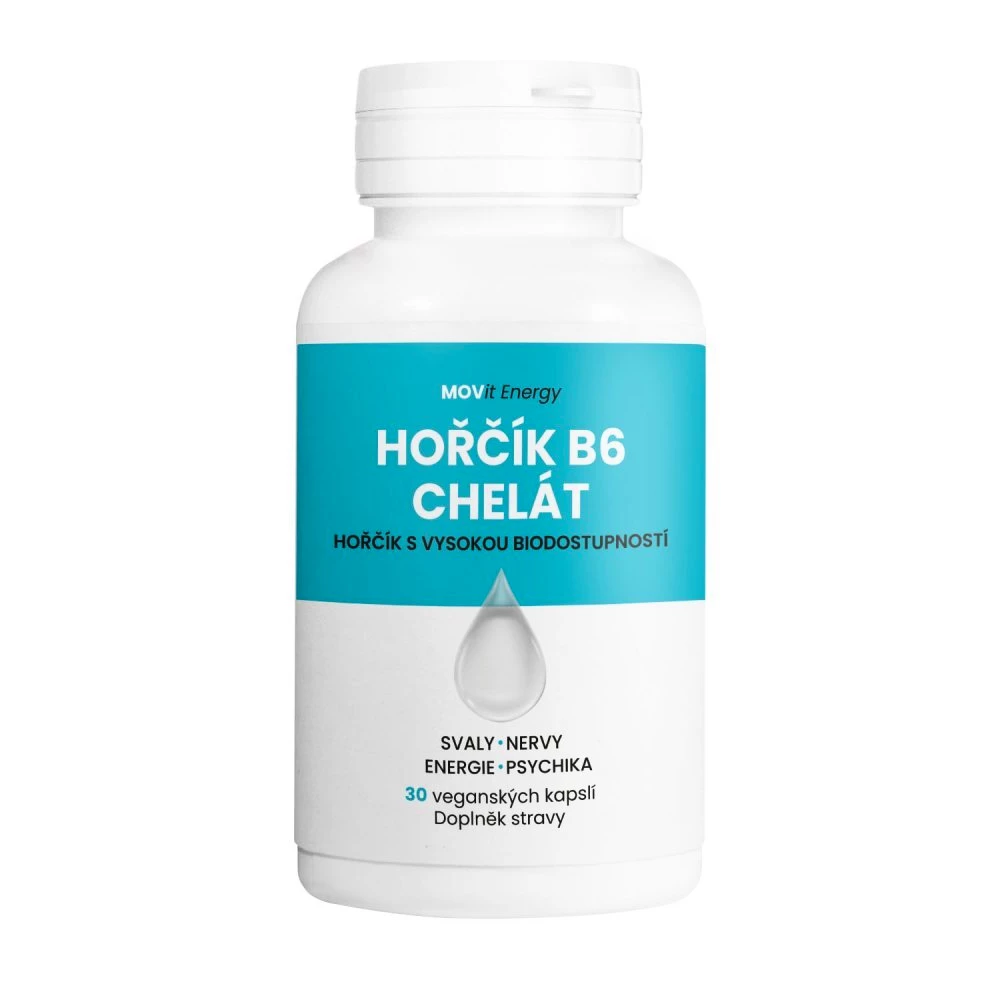 MOVit  Hořčík B6 chelát 100&nbsp;mg 30 kapslí
