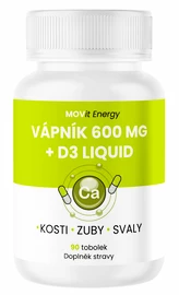 MOVit Vápník 600 mg + D3 liquid 90 kapslí