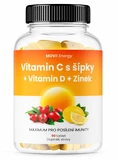 MOVit Vitamín C 1200 mg so šípkami + Vitamín D + Zinok 90 tabliet