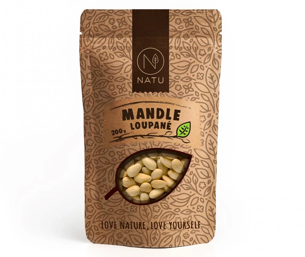 Natu  Mandle loupané 200 g