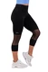Nebbia 3/4 sportovní legíny s vysokým pasem 406 black