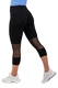 Nebbia 3/4 sportovní legíny s vysokým pasem 406 black