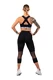 Nebbia 3/4 sportovní legíny s vysokým pasem 406 black