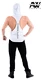 Nebbia Aesthetic Warrior tielko kapucňa 124 biele
