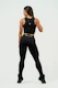 Nebbia DÁMSKÝ CROP TOP S VYSOKOU PODPOROU INTENSE MESH 842 Black
