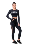 Nebbia Mesh legíny s vysokým pasem black