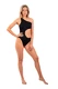 Nebbia One Shoulder Asymmetrical Monokini 459 Black