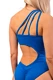 Nebbia One Shoulder Asymmetrical Monokini 459 Blue