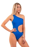 Nebbia One Shoulder Asymmetrical Monokini 459 Blue