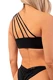 Nebbia One Shoulder Bandeau Bikini Top 448 Black