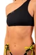 Nebbia One Shoulder Bandeau Bikini Top 448 Black