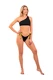Nebbia One Shoulder Bandeau Bikini Top 448 Black